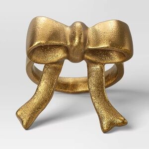 Aluminum Bow Napkin Ring set - Threshold nwt 2 pieces